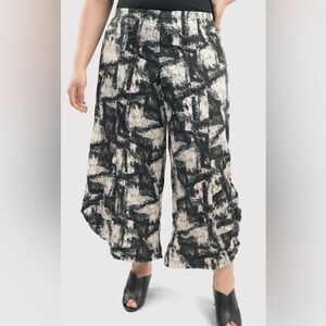 Alembika MARBLE CRINKLE PUNTO PANTS, BLACK Size 3 (10-12)